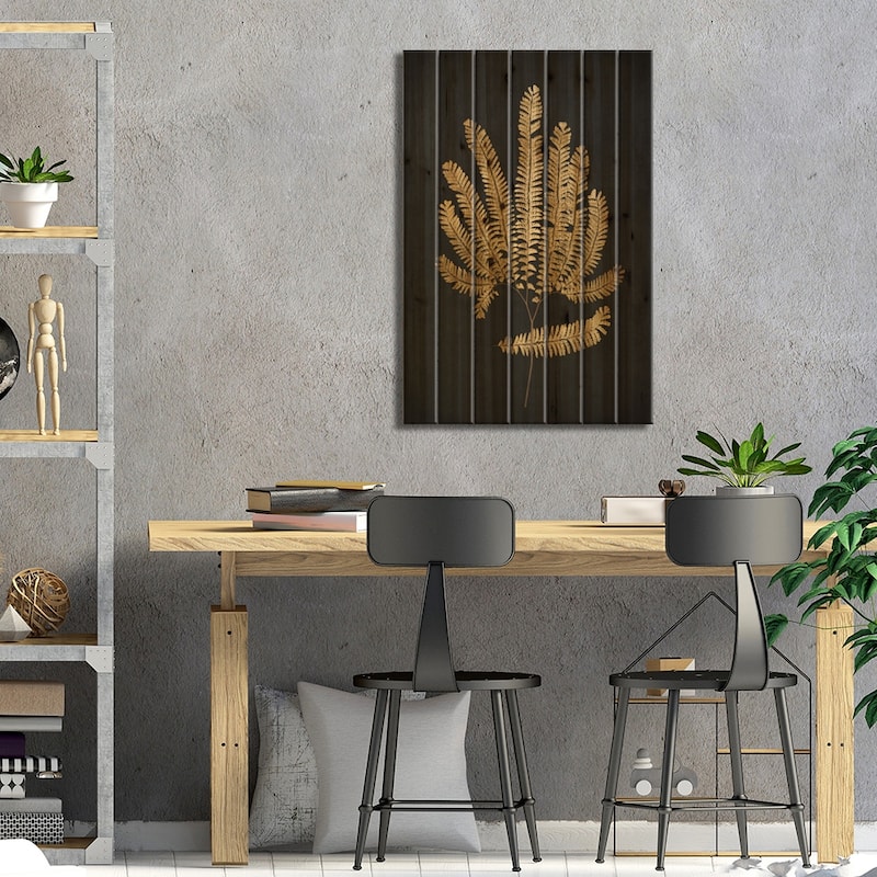 Golden Nature II Print On Wood by Kate Bennett - Multi-Color
