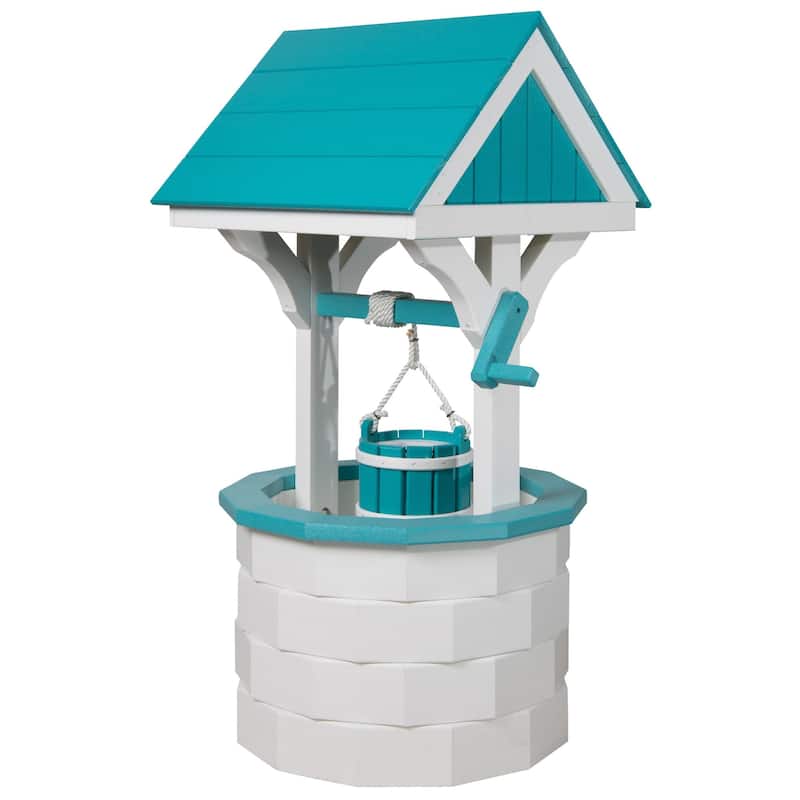 Poly Wishing Well - White and Aruba Blue - Medium