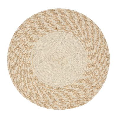 Round Placemats With Hand Braided Design (Set of 4)