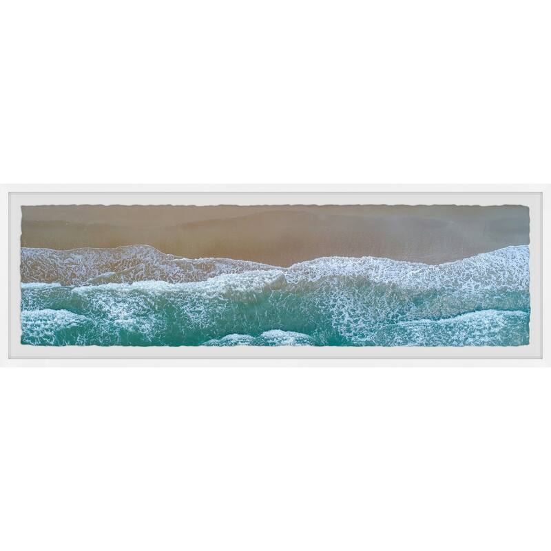 Coastal Wave Painting Print - Rustic Seaside Wall Art Decor for Home
