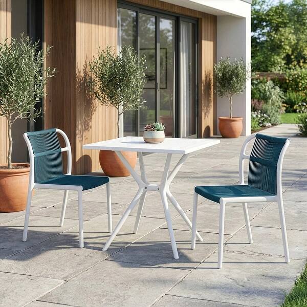Belden Basma Blue White Outdoor Dining 2 Seats Set - Bed Bath & Beyond ...