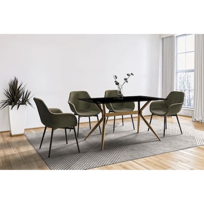 Elega Rectangular Dining Table with Sintered Stone/Glass Top