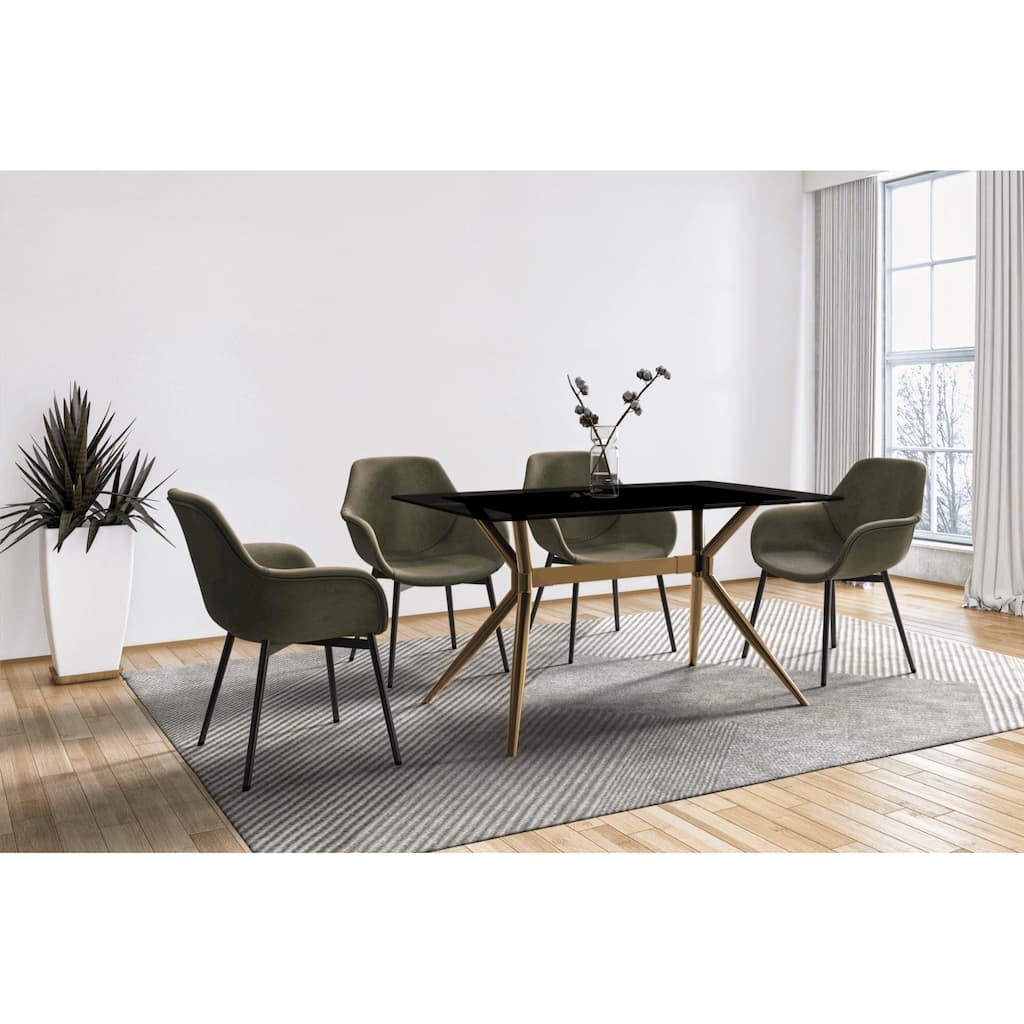 Elega Rectangular Dining Table with Sintered Stone/Glass Top