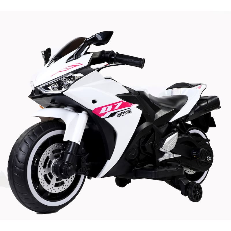 Kids motorcycle 12V motorcycle - White
