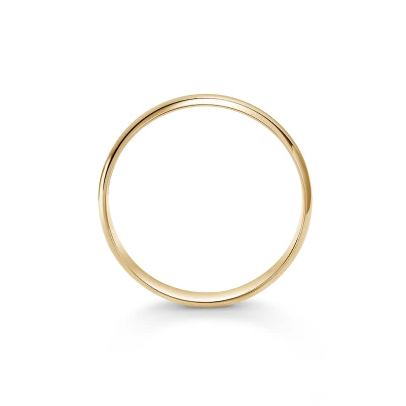Clover Yellow Gold High-Polish Classic Wedding Band 4-6mm