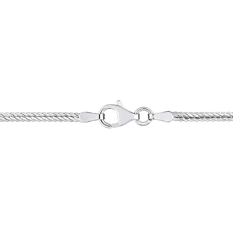 Miadora Sterling Silver Herringbone Chain Necklace