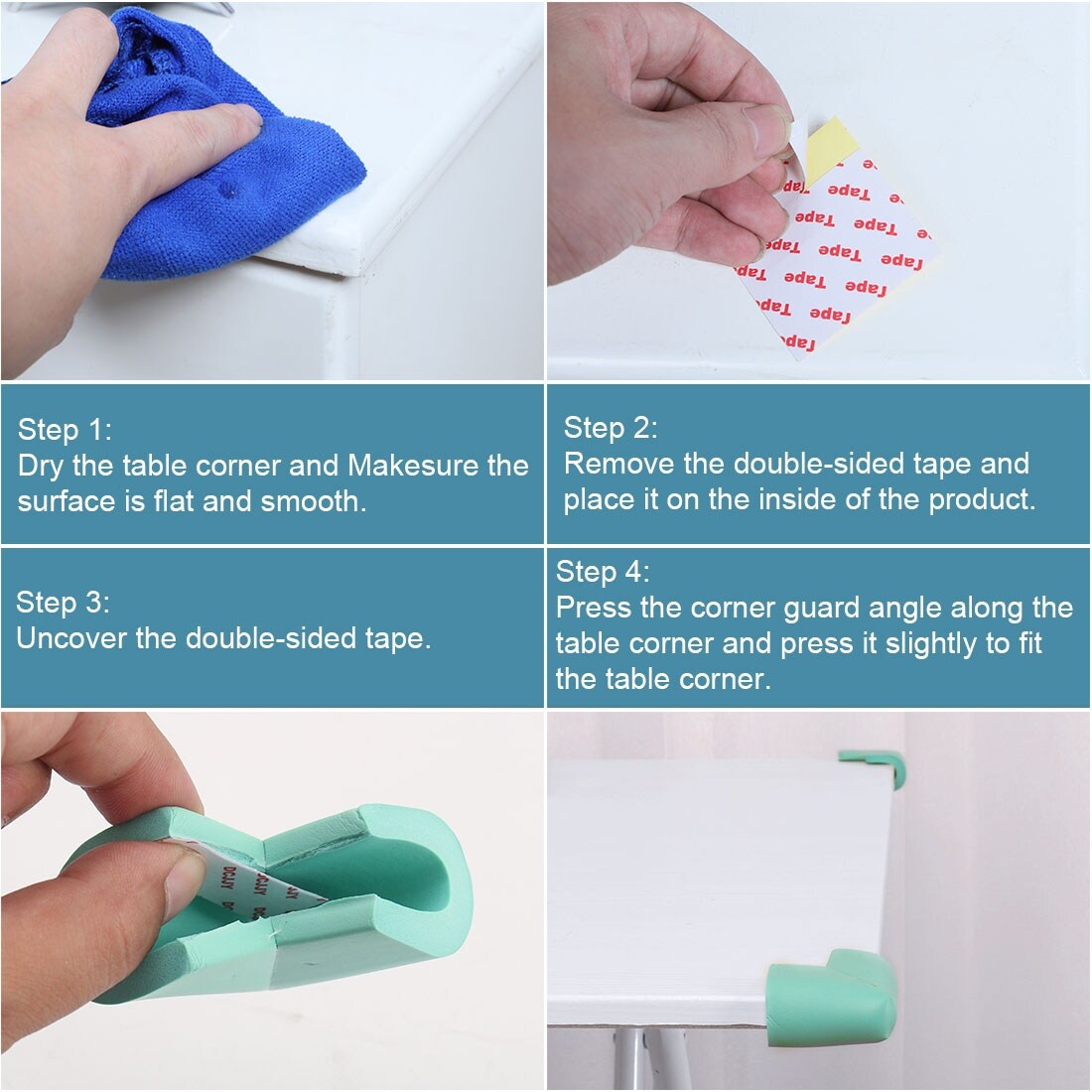 Shop 5pcs Foam Furniture Tables Desks Edge Cover Pads Protectors