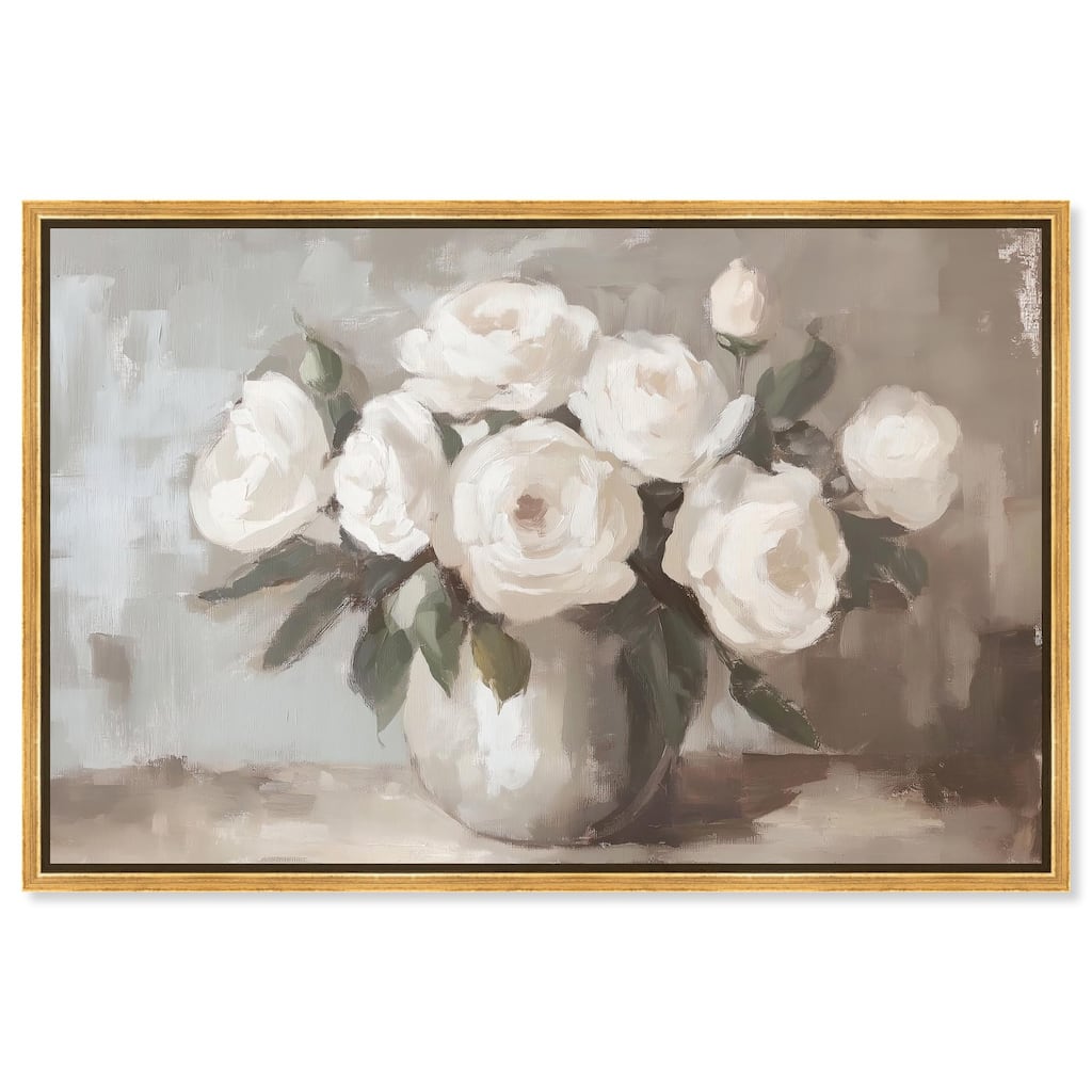 Creamy Cascade Cluster II Canvas by Art Remedy