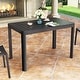 preview thumbnail 7 of 10, Outdoor Aluminum Expandable Dining Table Rectangular for 4-6 Persons - 46.1" / 63.8" (L) x 27.6" (W) x 29.9" (H)