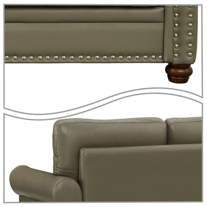 Vintage 2-Piece PU Upholstered Living Room Set