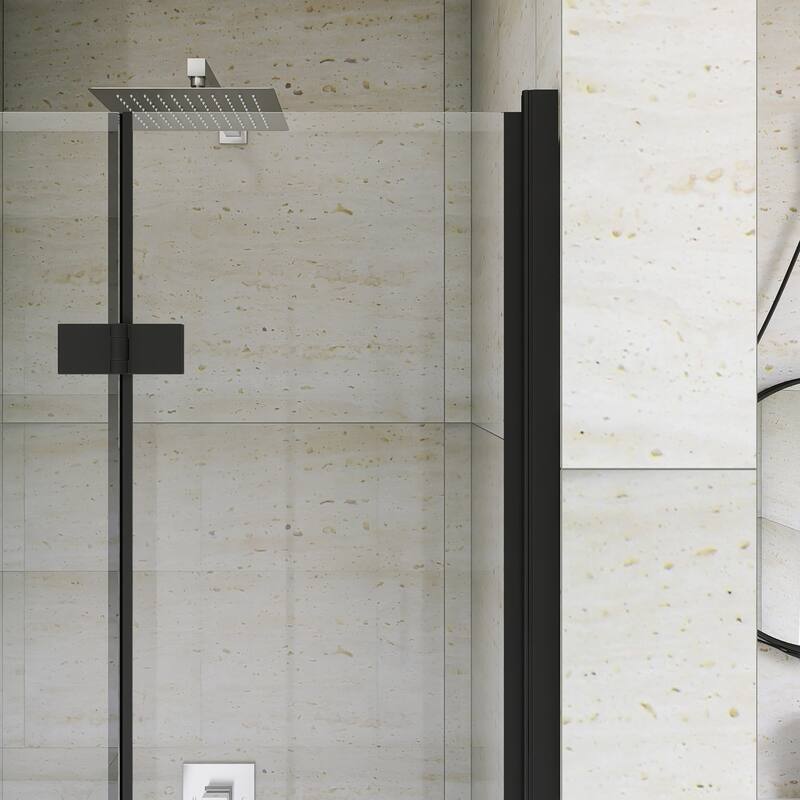 Bifold Framed Shower Door in Matte Black Finish