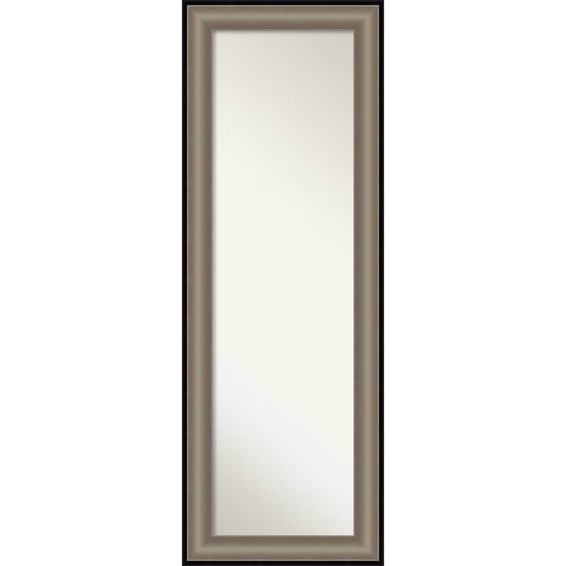 Non-Beveled Full Length On The Door Mirror - Imperial Frame - Outer Size: 19 x 53 in