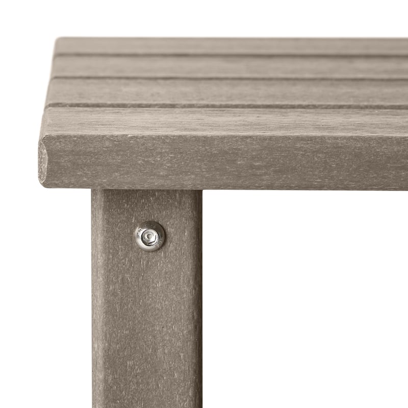 Polytrends Laguna Hdpe All Weather Outdoor Patio Square Side Table