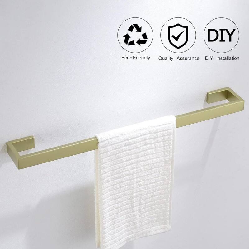 4-Piece Bathroom Hardware Set Wall-Mounted Stainless Steel, 23.6 Inch