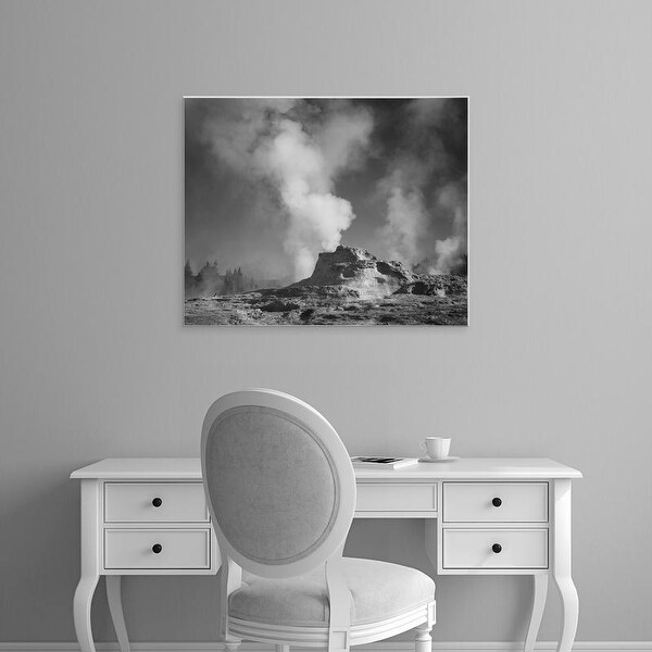 Easy Art Prints Ansel Adams's 'Castle Geyser Cove, Yellowstone National Park' Premium Canvas Art