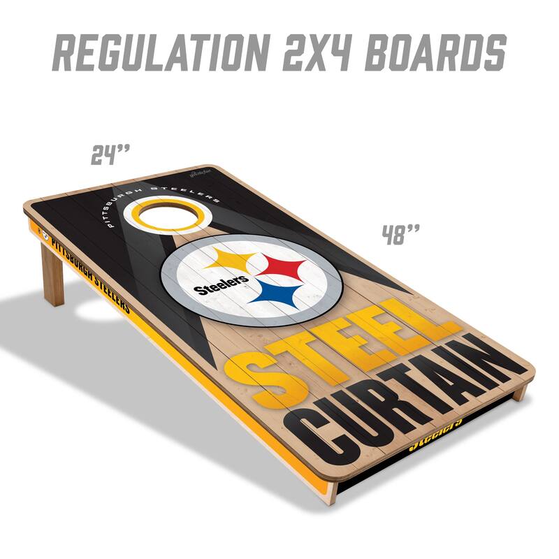 Pittsburgh Steelers NFL 2x4 Professional Cornhole Board Set