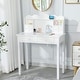 preview thumbnail 7 of 6, Computer Desk Home Office Desk Writing Desk 7 Drawers