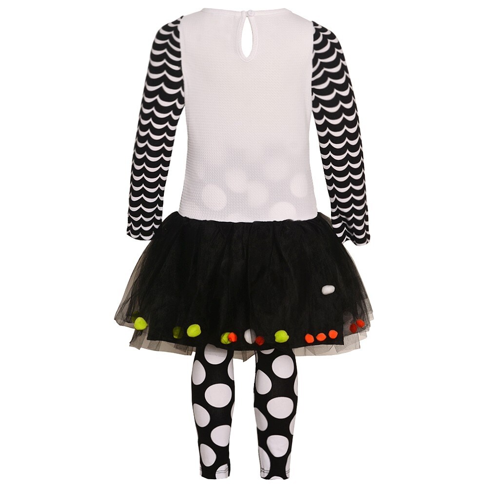 Shop Rare Editions Little Girls White Black Cat Owl Halloween 2 Pc
