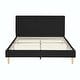 preview thumbnail 10 of 76, Upholstered Platform Bed Frame, Velvet, Wood Support, Modern