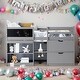 preview thumbnail 1 of 25, Twin Size Modern Low Loft Bed With Rolling Desk,Shelf and Drawers,Sturdy Construction Grey