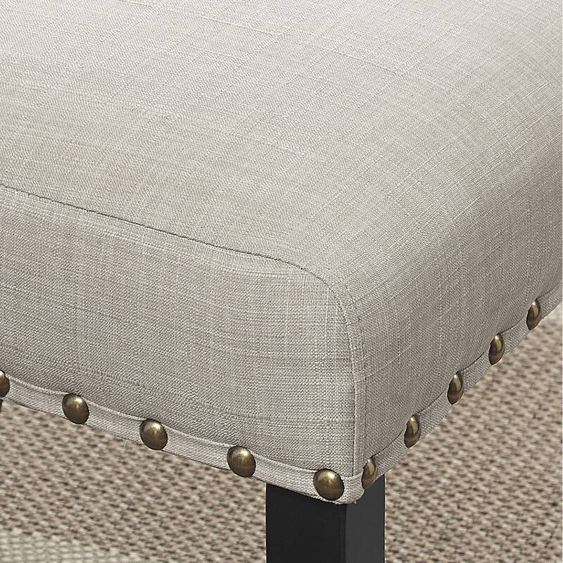 Round Dining Table Set Mid-Century Modern Dining Table Set Counter Height Dining Table and Chair Set with Nailhead Accents