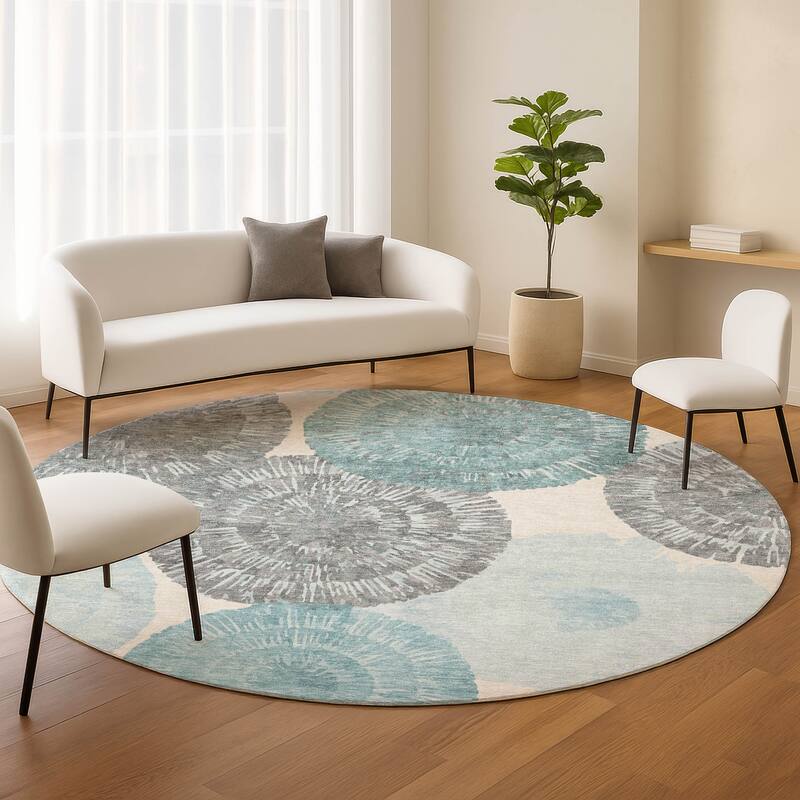 Machine Washable Indoor/ Outdoor Contemporary Devaughn Chantille Rug