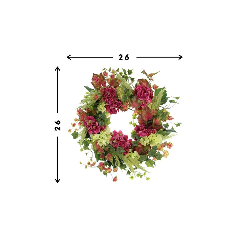 Hydrangeas and Ivy Wreath
