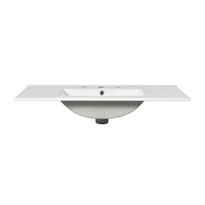GDFStudio 36inch Bathroom Vanity with Ceramic Sink, Bathroom Storage Cabinet with 2 Drawers& Shelf