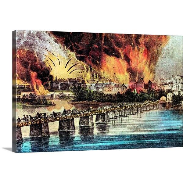 The Fall Of Richmond Virginia American Civil War Canvas Wall Art Overstock 16472192