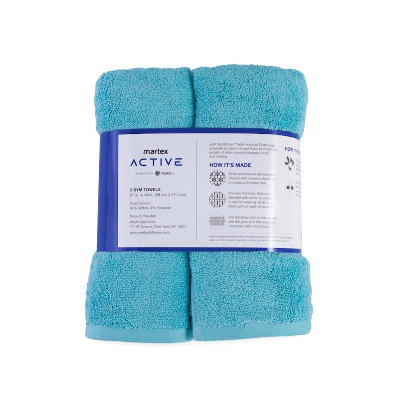 Martex Active 2-Pack Gym Towel - 2-Pack Gym