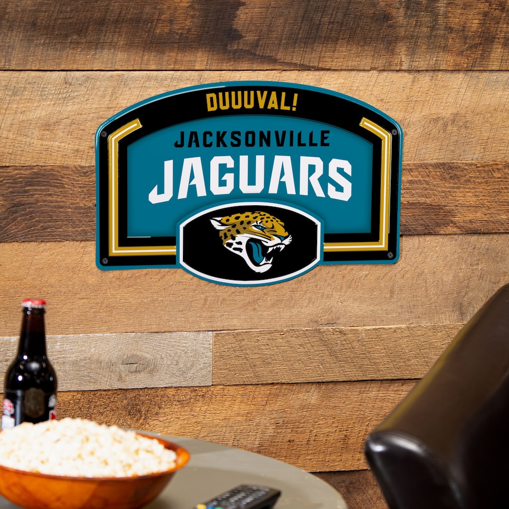 Jacksonville Jaguars Embossed Steel Wall Sign, 11" x 17"