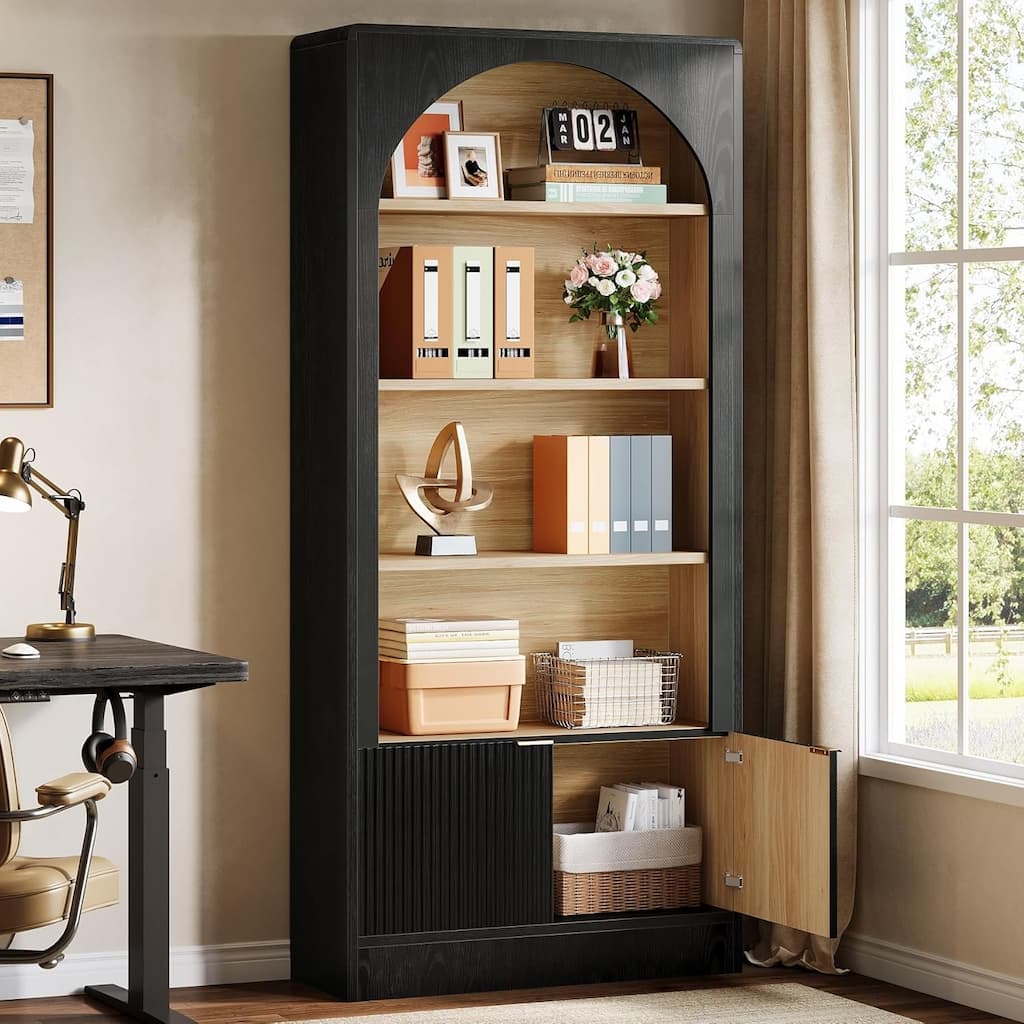 71 Inch 5 Tier Modern Tall Arch Vertical File Filing Cabinet for Home Office