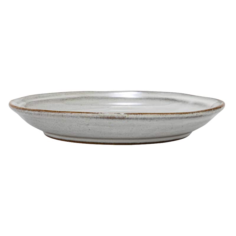 Stoneware Dish with Reactive Glaze - 5.0"L x 5.0"W x 0.8"H