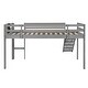preview thumbnail 24 of 54, Roomfitters Twin Size Loft Bed Wood Frame with Slide, Stair, and Chalkboard, Fun and Functional Design