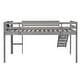 preview thumbnail 43 of 46, Twin size Loft Bed Wood Bed with Slide, Stair and Chalkboard, White