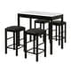 preview thumbnail 6 of 17, Speakeasy 5-Piece Tavern Dining Set Black