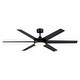 preview thumbnail 1 of 14, Fanimation Brawn 64 inch Indoor/Outdoor Smart Ceiling Fan with LED CCT Select Light Kit and Remote - Black Remote