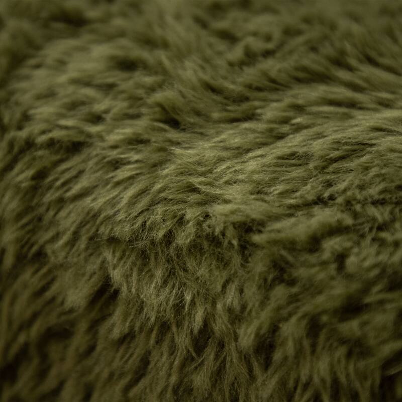 Furniture of America Ylena Modern 2-Piece Faux Fur Foam Modular Compressed Loveseat