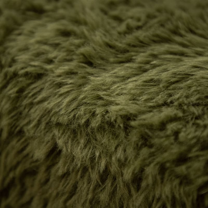 Furniture of America Ylena Modern 5-Piece Faux Fur Foam Modular Armless Compressed Sectional Sofa with Ottoman