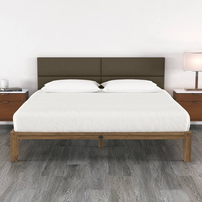 Jaxx Panelist Modern Padded Headboard in Premium Vegan Leather - Set of 4 Panels - Vegan Leather Thunder Grey - King