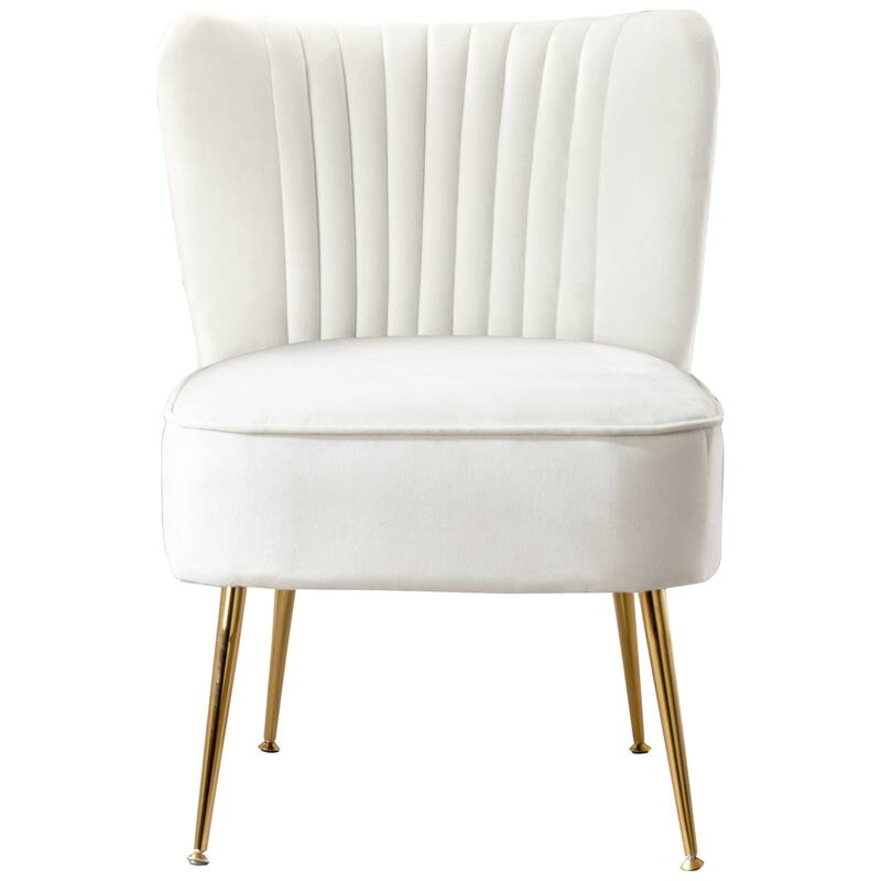 Farrah Upholstered Velvet Polyester Living Room Set With 22 inch Accent Chairs (3-Piece)