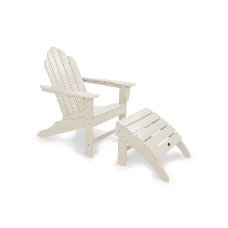 POLYWOOD Long Island Adirondack Chair 2-Piece Set - Sand