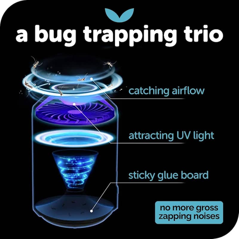 Katchy Indoor Catcher and Killer Insect Trap, White, 9x5.5 Inches