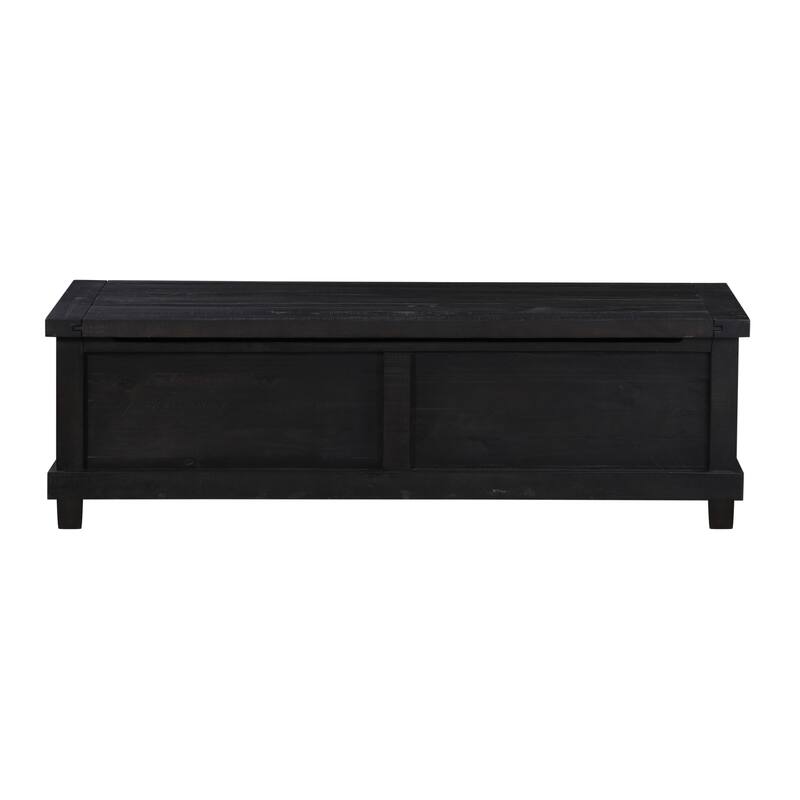 Yosemite Solid Wood Blanket Box in Cafe - 19" x 58" x 18"