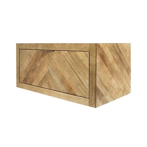 36" Vintner's Reclaimed Wood Floating Vanity with Drawer (Base Only)