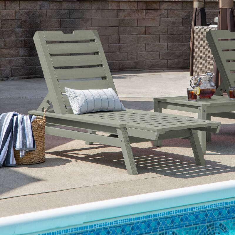 HIGHWOOD Crestone Stackable Commerical Chaise Lounge