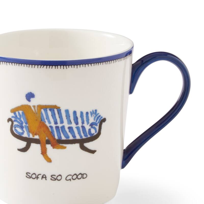 Kit Kemp for Spode Doodles Sofa So Good Mug