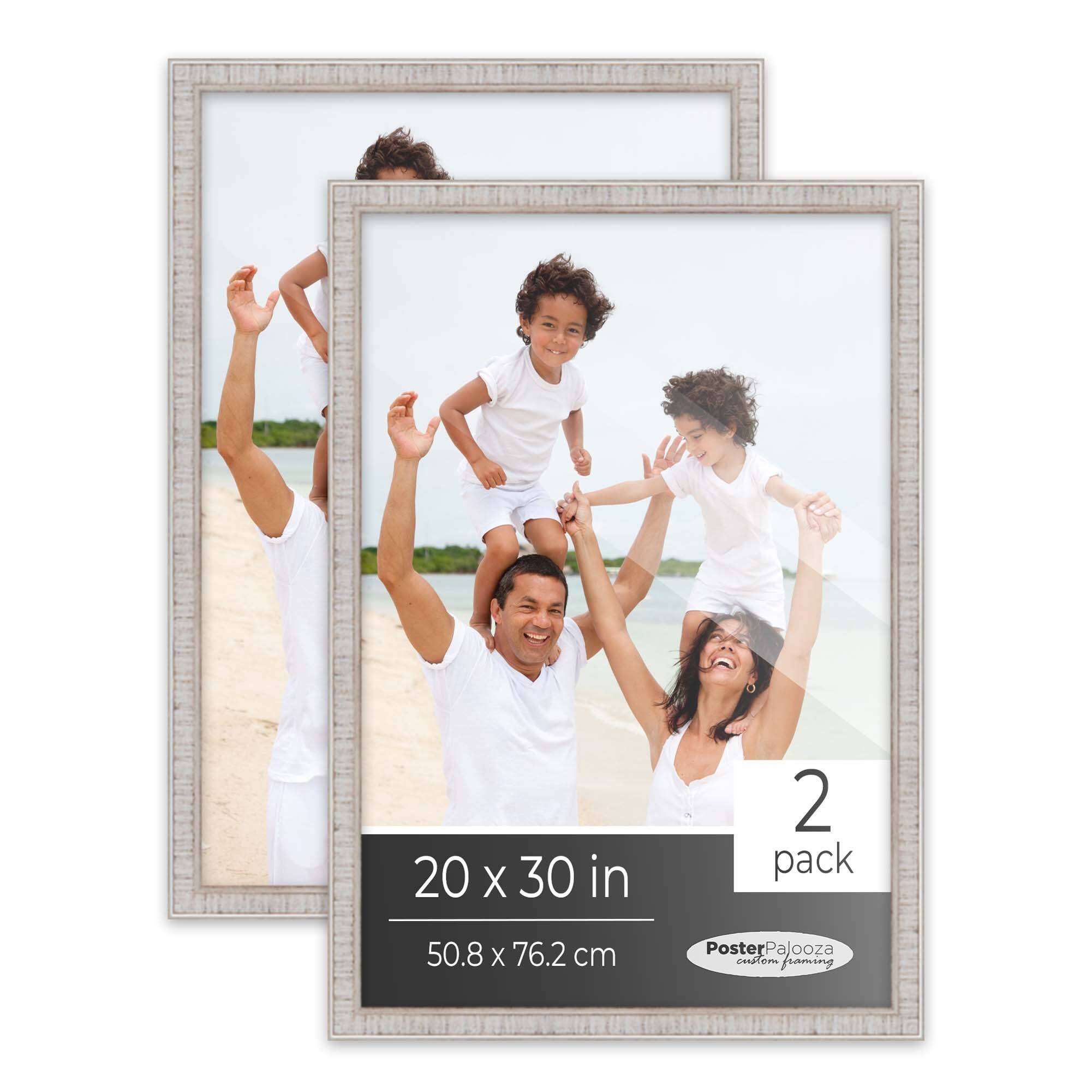 20x30 Rustic White Picture Frame Set Pack of 2 20x30 Wood Picture