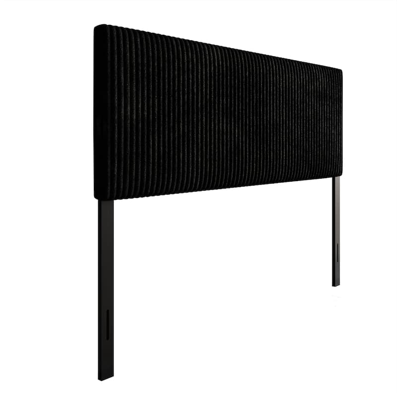 CraftPorch Corduroy Modern Upholstered Pleated Velvet Headboard