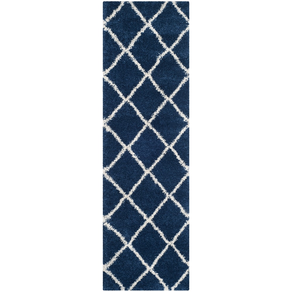 SAFAVIEH Hudson Shag Raili Diamond Trellis 2-inch Thick Rug